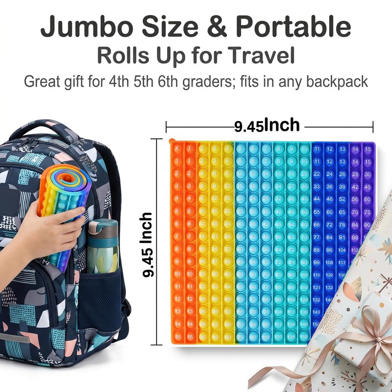 Multiplication Game Multiplication Tables Rainbow Education Popular fidgety Toys 15X15