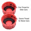 The Original CM Concepts® Fine/Coarse Gas Can Solid Caps for