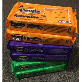 PEEPS BRAND Marshmallow Peeps - Pumpkins, Ghosts, Skulls - 1.5 oz 3 pks. You Get 2 Packs Ea.