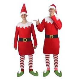 The Dragons Den Adults Naughty Elf Santa's Shelf Helper Christmas Fancy Dress Costume [S/M]