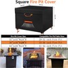 JZAHYUK Fire Pit Cover Square 36"x36"x24", 600D Heavy Duty Oxford