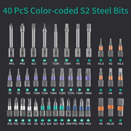 42 in 1 Magnetic Screwdriver Set, DIY Ratchet Screwdriver Set with Detachable Handle, Portable Compact Repair Tool Kit for Furniture Laptop Electronicsv Bicycle