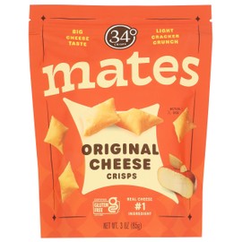 34 Degrees Original Cheese Crisps, Zero Trans Fat, Gluten Free, 3 Ounces (Pack Of 12)