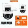 2k PTZ Auto Tracking Night Vision 360° CCTV Outdoor Wireless