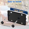 VEKENSEE Marco de Matrícula, 2 Pack Porta Placas de Silicona,