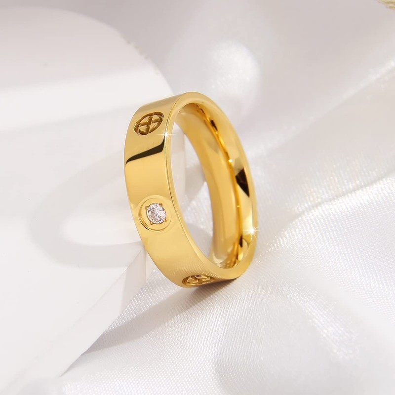 AmorArtSky Love Ring 18k Gold Silver Rings ：Friendship Ring With