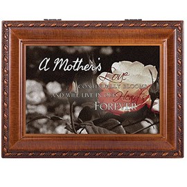 Cottage Garden Una caja de música con cuerda de madera con diseño de duelo y amor de madre reproduce una gracia increíble