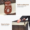 Honjourai Wicker Storage Basket with Lid,Rattan Shelf Basket with Removable