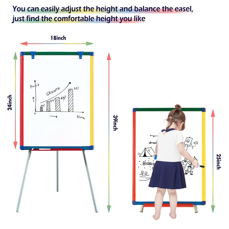 Dry Erase Board White Board for Kids 24x18 inch Art