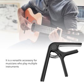 TEUOPIOE Guitar Capo For Acoustic Acoustic Guitar Capo Guitar Capo Clip Clamp with Non Slip Point Universal Great Protection Ukulele Electric Guitar Capo (Black)