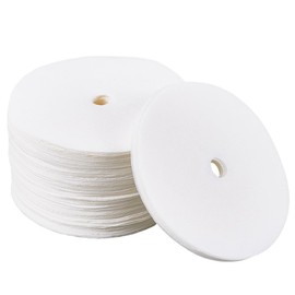 CREATCABIN 200Pcs Coffee Filters Round Paper Percolator Coffee Filters Replacement Disc Coffee Filters Paper Unbleached Coffee Pot Filters White Mesh Filter Paper for Camping Coffee Makers 2.5Inch