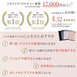 Missy List Women's Silk Moisturizing Mask, Set of 2, Stylish, Made in Japan, Moisturizing Mask, Sleeping, Neck Warmer, Washable, Pink