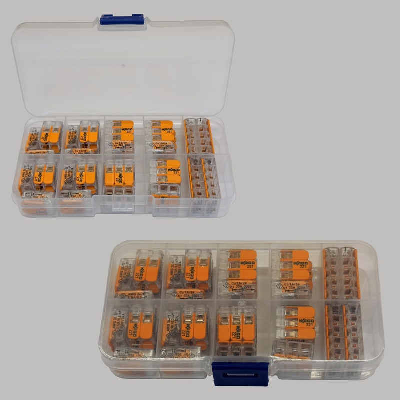 Wago Connectors Set Series 221, 32 pieces set Mini Box