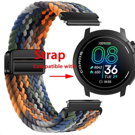 GIOPUEY 22mm Strap Compatible with COROS Pace Pro/Pace 3/APEX Pro/2 Pro/46MM, Flexible Nylon Braided Strap, Strap Replacement [Unisex] - Colourful