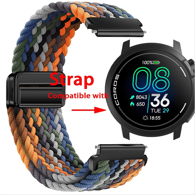 GIOPUEY 22mm Strap Compatible with COROS Pace Pro/Pace 3/APEX Pro/2