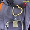 [MUNKEES] Heart Shape Carabiner, Keychain, Aluminum Alloy, Backpack, Bottle Buckle,