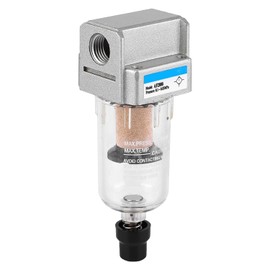 CYTGOUPER AF2000-02 Oil-Water Separator, 0.1~0.85MPa 750L/min Drain Water Trap Compressor Air Filter Inline, G1/4 Particulate Filter Water Trap Separator for Replacement