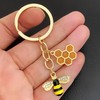 2 Pieces Bee Keychains, Animal Shape Keychains, Creative Keychains, Honeycomb
