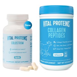 Vital Proteins Vital Proteins Collagen Peptides Powder 9.33OZ and Bovine Colostrum Supplement 90 Capsules