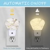 AKKAVNIA Night Light Marble Texture Plug-in LED Dusk-to-Dawn Sensor Soft