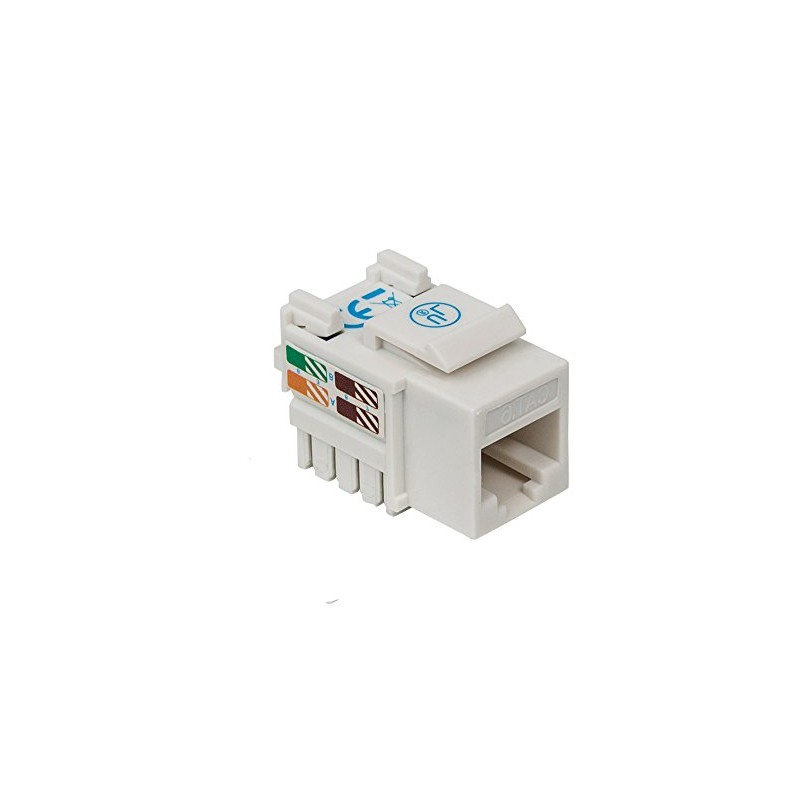 Jack Keystone Cat6 RJ45 UTP Blanco De Impacto 8P8C Para