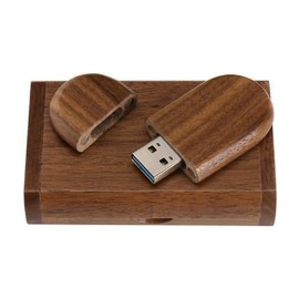 64 GB Wooden USB Stick USB 3.0 Wooden Flash Memory Stick with Walnut Wood Box for Storing Photos TATMOHIK Data Storage Wood Memory Stick for Birthday, Wedding or Other Celebrations