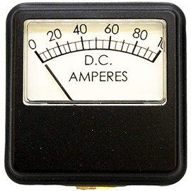 Amp Meter for Battery Charger, 100 Amp, Clamp-Mount, Steel Case and Face, Heavy-Duty, 0-100A DC Scale, Fits Various 50-100 Amp Chargers