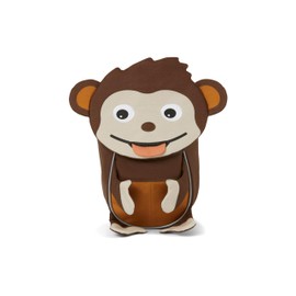Affenzahn Little Friend Bundle with Water Bottle and Lunch Box, Kita Backpack Set for 1-3 Years Old, Affenzahn - Brown, One size fits all