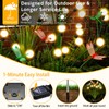 4 Pack Dragonfly Solar Garden Lights Outdoor, 24 LEDs Solar
