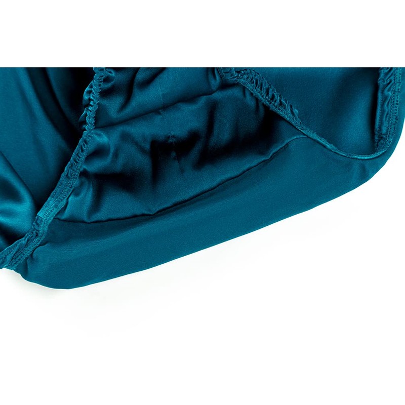 SilRiver Calzoncillos de satén de seda para hombre, ropa interior