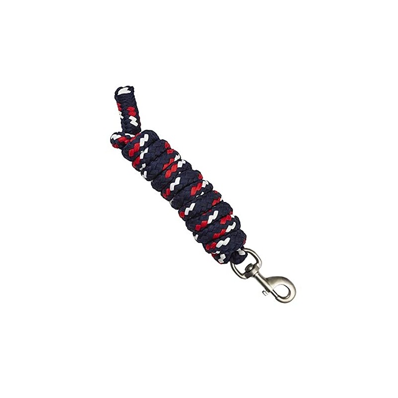 Elico Windermere Lead Rope - Navy, Red and White with