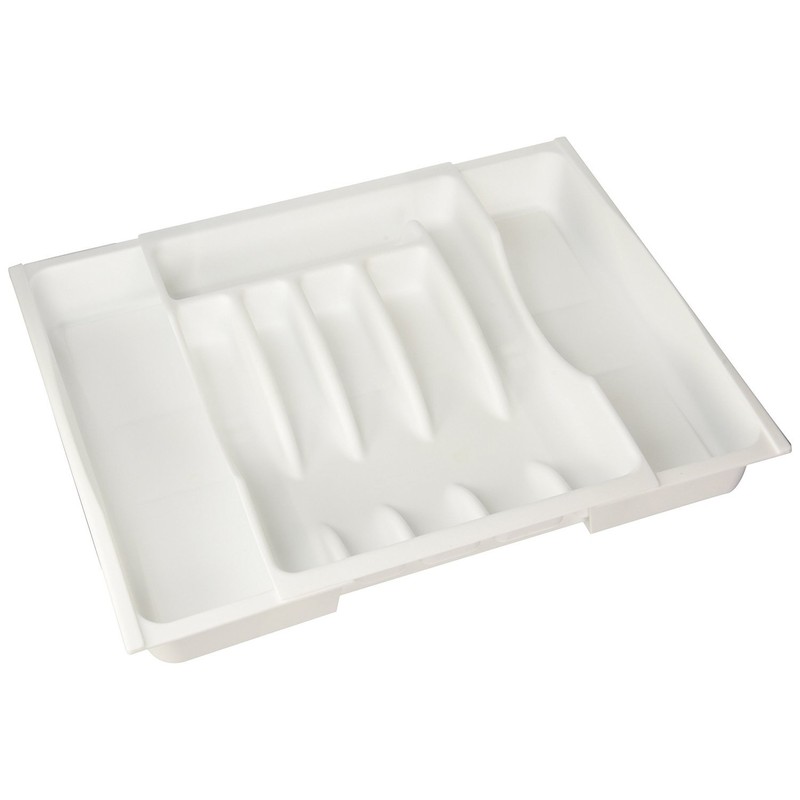 Rubbermaid Adjustable Cutlery Tray, White