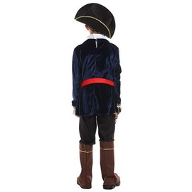 Madrugada S701 Pirate Kids Pirate Captain, Luxury Type, Blue, Halloween with Tattoo Stickers, Set of 2, Kids Costume, Boys, L 47.2 - 51.2 inches (120 - 130 cm)