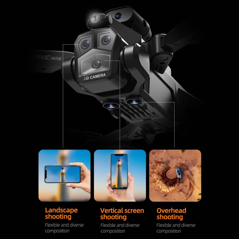 Remote Control Drone with Dual Camera 4K Foldable Headless Quadcopter