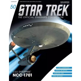 #50 Star Trek USS Enterprise 1701  Eaglemoss  Die-Cast Metal Ship- UK w Magazine