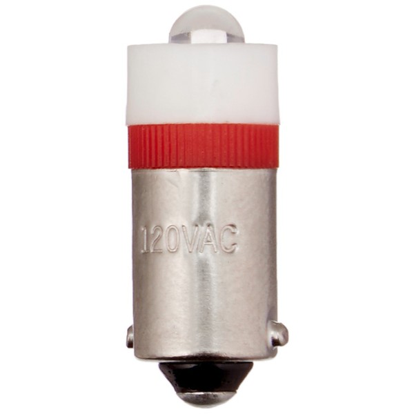 Eiko LED-120-MB-R T3-1/4 BA9S Halogen Bulb, 110-130 VAC, Red