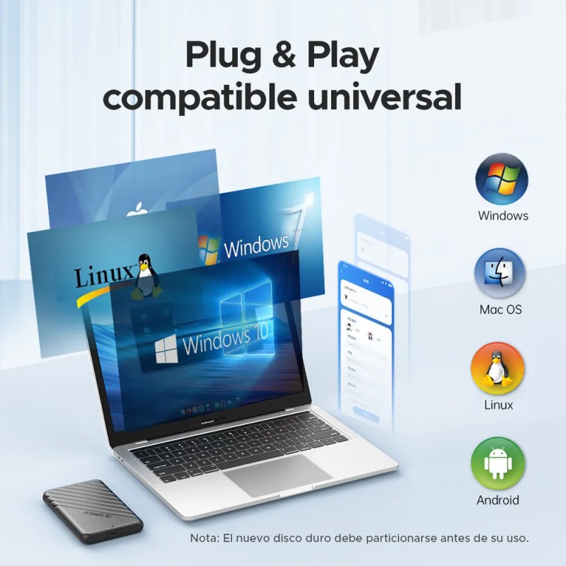Orico Case Externo Para Hd/ Ssd Sata 2.5 Usb 3.0