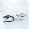 Gothic Matching Love Heart Pendant Necklaces Set Dragon Bat Wing