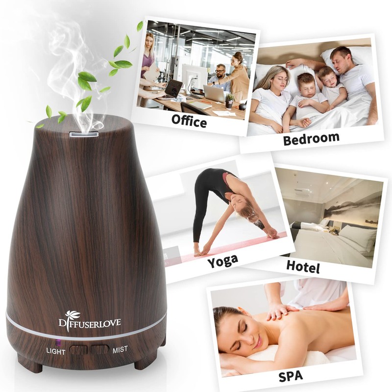 Diffuserlove Essential Oil Diffusers 200ML Diffuser Remote Control Aromatherapy Diffuser