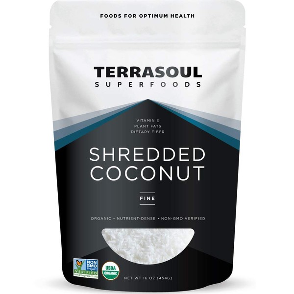 Terrasoul Superfoods Organic Coconut Flakes, 16 Oz - Finely Shredded | Macaroon Cut…