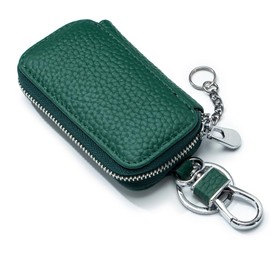 LedLis Key Case, Smart Key Case, Key Holder, Women's, Men's, Mini Pouch, Stylish, Leather, Cute, Small Items, Coin Case, Key Chain, green (moss green)