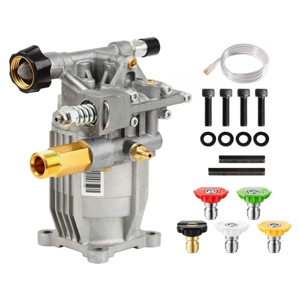 YAMATIC 3/4" Shaft Horizontal Pressure Washer Pump 3400 PSI @ 2.5 GPM Replacement Pump, Replacement Pump Compatible with Homelite 309515003,Troybilt 020242, 020241 and More Brand Power Washer.