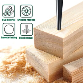 Bestgle Taper Reamer Set Handheld T Shape Handle Tapered Reamer Kit 6 Fluted Chamfer Reaming Guitar Woodworker Luthier Tool 3-13mm & 5-16mm Bridge Pin Hole Hand Held Tapered Reamers