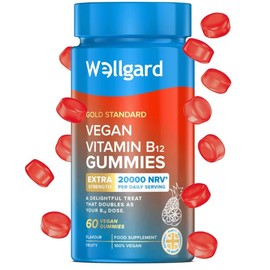 Wellgard Vegan Vitamin B12 Gummies – High Strength B12 Supplement for Energy & Immunity, UK Formulated B12 Gummies