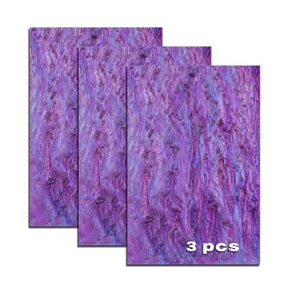 TOEPODO Pearlescent Marble Acrylic Sheets 1/8" Glitter Cast Opaque Sparkly