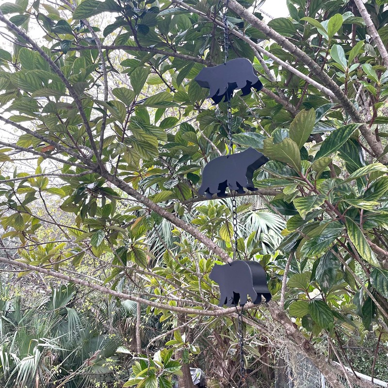 Black Bear Rain Chain - 75 inches Long with 8