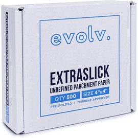 EVOLV | Parchment Squares | Pre-Folded & Extra-Slick Sheets | 4"x4" | 500 Count