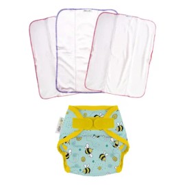 Pañal Predoblado Gde Y Cubierta Estam  Pack Retro Ecopipo                                                                                             