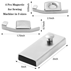 boeyeleny Magnetic Seam Guide for Sewing Machine, Pack of 4 Sewing Machines, Sewing Accessories for Sewing Machine, 3 Models, Magnetic Seam Guide, Sewing Machine Accessories for Beginners