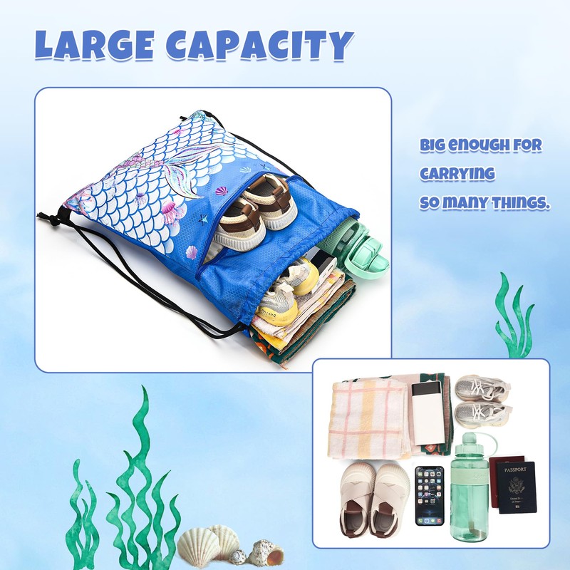 CHEPULA Gym Drawstring Backpack,Sports Gym PE Bag Waterproof Swimming Beach